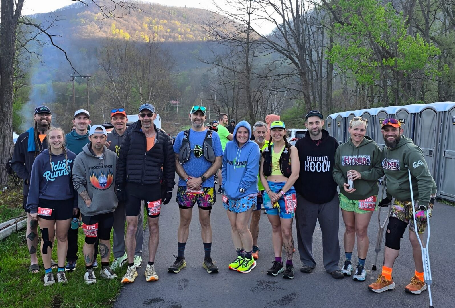 Smiling runners ready for marathon event
